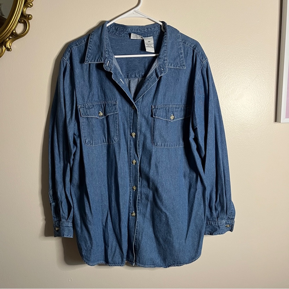 Basic Edition tag denim style flannel Size 18W.